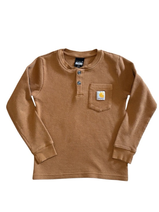 Carhartt Other - Carhartt Kids Long-Sleeve Waffle Henley in Caramel Brown